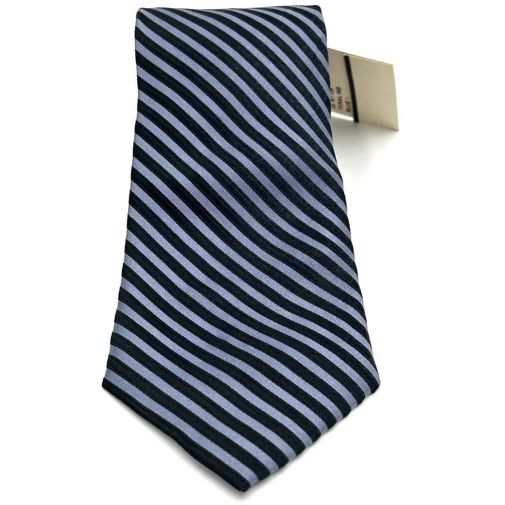 Bruno Piatelli 100% Silk Hand Made Men's Neck Tie Tonal Rib Blue 3.5W‎ x 60L NWT